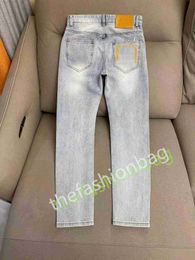 2023s New designer jeans for fall and winter are stylish comfortable slightly elastic slim-fit luxurious high-quality mens handsome Jeans