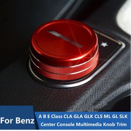 For Mercedes Benz Centre Console AMG Multimedia Knob Trim Cover For A B E Class CLA GLA GLK CLS ML GL SLK216G