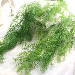 Decorative Flowers 105cm Long Artificial Pine Needles Fake Hanging Vine Plant Leaves Garland Home Garden Wall Decoration