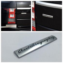 Car Badge Decal 3D Chrome Metal Autobiography Logo Auto Body Emblem Sticker For Range rover Vogue257r280J