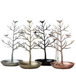 1530cm 4style jewelry stand rack household iron necklace rack earring rack alloy jewelry display prop bird tree home furnishings 1213G