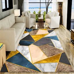 Carpets Modern Fashion Living Room Geometric Bedroom Carpet Home Decoration Non-slip Floor Mat Children Crawling Game Sliding Rug R230726