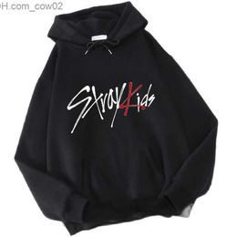 Men's Hoodies Sweatshirts South Korea Star Street Children Unisex New Long Sleeve Printed Hoodie Front Pocket Woolen Brushed Sweater Z230726