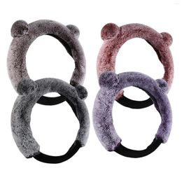 Steering Wheel Covers Elastic Fuzzy Cover Microfiber Plush For Woman Girl Universal 15 Inch