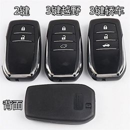 With LOGO 2 3 Button Smart Remote Key Case Shell Fit For Toyota Camry Highlander RAV4 Car Key Fob With Uncut Blade189q