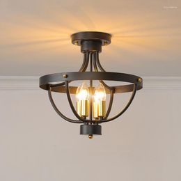 Pendant Lamps American Chandelier Industrial Retro Restaurant Ceiling Lamp Bedroom Dining Room Kitchen Bar Corridor Iron Art E14 Light