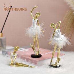 Decorative Objects Figurines Girl Resin Figurines Dancer Statue Home Bedroom Desktop Decoration Objects Birthday Present 230726