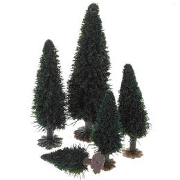 Decorative Flowers 15 Pcs Toy Decor Trees Crafts Model Artificial Fake Plastic Sand Table Scenery DIY