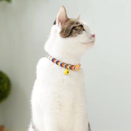 Dog Collars Printed Cat Bell Collar Necklace Positioning Anti-suffocation Comfort Safety Buckle Pet Accessories