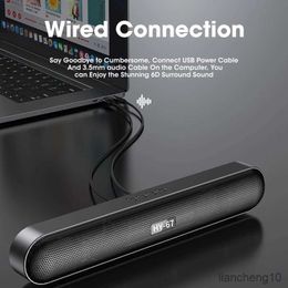 Portable Speakers Surround Soundbar Bluetooth 5.0 Home Speaker Wired Computer Speakers Stereo Subwoofer Sound Bar for PC Laptop Theater TV R230727
