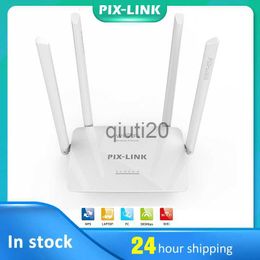 Routers English Firmware Wireless Home Router WIFI Repeater Booster Extender Network 802.11 b/g/n 5 Port RJ45 300Mbps White 4 Antennas x0725