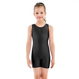 Stage Wear AOYLISEY 3-12 Years Tank Shorty Unitard For Girls Kids Romper Ballet Skate Bodysuits Gymnastics Leotard Toddler Dance Costume