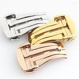 Watch Repair Kits Stainless Steel Belt Buckle 14 16 18 20mm Leather Strap Folding Double Press Butterfly Clasp