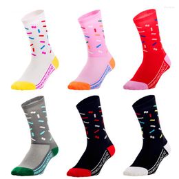 Sports Socks Spring And Summer Breathable Cycling Knee-High Compression Wear-resisting Quick Drying Nylon With Rubber Thread For