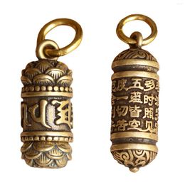 Charms Brass Buddha Sutra Pendant Ornaments Golden Box Tibetan Cylinder Charm For DIY Earrings Key Chains Jewelry Making Findings