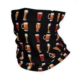 Scarves Retro Black Beer Pattern Bandana Neck Gaiter Printed Magic Scarf Multifunctional Headband Cycling For Men Women Adult Winter