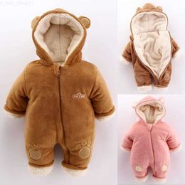 Clothing Sets Wool Baby Romper Winter Clothes Hooded Newborn Clothes Girls Clothing Sets For Boys Jumpsuit Unisex Overalls 0 3 9 24 Month 1449 E3 Z230726