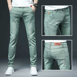 Men's Mens Coloured Stretch Skinny Jeans Men Fashion Casual Slim Fit Denim Trousers Green Black Khaki White Pants Male Brand 230316 L230726