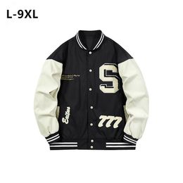 Mens Jackets Baseball Jacket Bomber Plus Size 9XL 8XL 6XL Clothing Male Oversized Spring Autumn Students Windbreaker Korean Cool Coats 230725