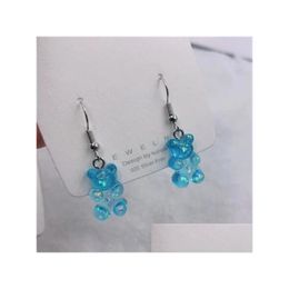 Arts And Crafts Simple Cute Colorf Acrylic Animal Bear Dangle Earrings For Girls Women Children Birthday Gift Lovely Jewellery Gc1026 Dr Dhzld