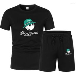 Men's Tracksuits Golf Brand T-shirt Set Fashion Sportswear Loose Clothing Shorts Summer