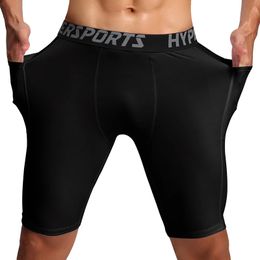 Compression Sport Shorts Men Summer Sportswear Training Leggings Short Pant Gym Fitness Tights Basketball Workout Running Shorts