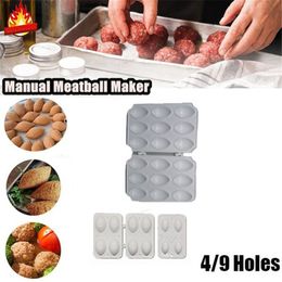 Meat Poultry Tools 49 Holes Manual Meatball Maker Meatloaf Mold Kibbeh Express Minced Press Processor Cake Desserts Pie Kitchen 230726