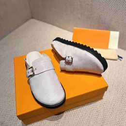 Masculino feminino fácil sandália designer chinelos aconchegante conforto chinelo sandálias planas de couro genuíno slides alça ajustável