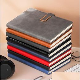 Notepads Journal Notebook A5 B5 Pu Leather Er With Magnetic Closure College Red Notebooks For School Drop Delivery Office Business Ind Otw51