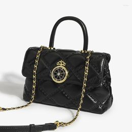 Evening Bags Shoulder For Women 2023 Chain Messenger Lozenge Exquisite Clock Decoration Elegant Purse And Handbags