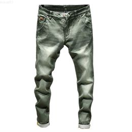 Men's Fashion Boutique Stretch Casual Mens Jeans Men Straight Denim Male Trouser Pants 220408 L230726