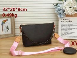 Luxury 2-piece set Fashion Pochettes Should Bag Leather Tote Purse Crossbody Wallet Small Chain Purse Designer Women bag Cosmetic with coin purse