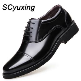 Dress Shoes Man Split Leather Rubber Sole Size 48 Business Office Male Lether 230725