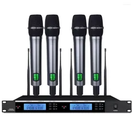 Microphones Wireless Microphone System Metal Shell Handheld Home Karaoke Performance Stage