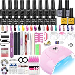 Nail Polish Professional Set UV Lamp With Gel Kit And Electric drill Full Manicure Tools Sets For Salon and Home 230726