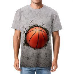 Men's T Shirts Basketball Shirt For Men Summer Short T-Shirt Oversized Tshirt Graphic Tee Funny Clothing 3D O-Neck Sleeve Top