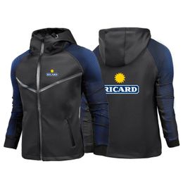 Mens Hoodies Sweatshirts Printing RICARD Fashion Spring Autumn Spliced Slim Harajuku Leisure Racing Suit Zipper Jacket Wild Coat 230725