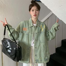 Women's Jackets 2023 Vintage Washed Distressed Denim Jacket For Women Street Style Loose Fit With Unique Design Ideal Trendy Versatile