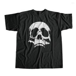 Men's T Shirts THE COOLMIND Cotton Skull Print Men Shirt Short Sleeve Cool T-shirt Tee