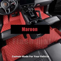 Custom Leather Car Floor Mats For Subaru WRX Impreza Ascent Outback Forester BRZ Legacy Crosstrek Auto Carpets Cover 0929233s