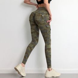 Women's Leggings SUKE Camouflage Leggings Ladies Fitness Leggings Workout Exercises with Pockets Sexy Push-ups Stretch Slim Leggings 230726