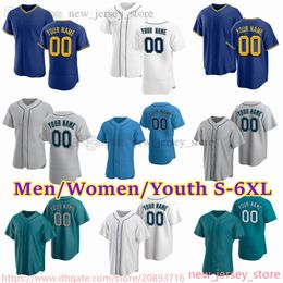 Custom NCAA S-6XL Baseball Jersey 51 Ichiro Suzuki 58 Castillo 11 Edgar Martinez 44 Julio Rodriguez 24 Ken Griffey Jr. 68 George Kirby 3 J.P. Crawford Stitched Jerseys