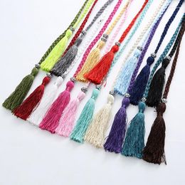 Belts Colour Optional Women Waist Belt Vintage Bohemian Style Adjust Braided Thin