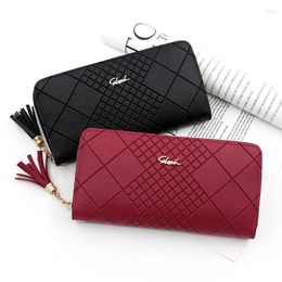 Wallets Zipper Money Coin Purse Women Card Holder Long PU Leather Clutch Wallet Large Capacity Lady Wristlet Phone HandBags Pocket