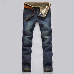 Men's Classic Men Casual Mid-Rise Straight Denim Jeans Long Pants Comfortable Trousers Loose Fit Brand Menswear man's jeans 220408 L230726