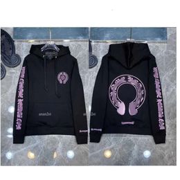 Classic Fashion Mens Zipper Hoodies Designer Horseshoe Sanskrit Cross Print Pullover Hooded High Quality Sweatshirts Sweater Woman z4