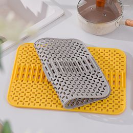 Table Mats Kitchen Silicone Dish Drying Mat Drain Pad Storage Cup Sink Non-slip Tableware Placemat