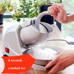 Ice Crusher Multifunctional Electric Automatic Ice Crusher Snow Cone Maker Shaved Ice Machine Comfortable Handle 220V