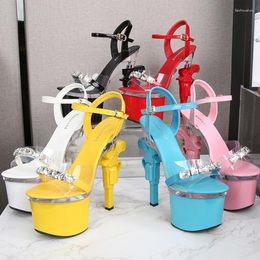 Sandals Model 307 Sexy Fairy Lady Transparent 17Cm High Heel Female Car Super T-Stage Nightclub