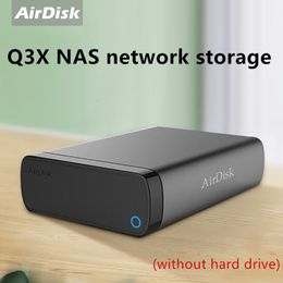 Network Switches Airdisk Q3X Mobile networking hard Disk USB3.0 NAS Family Network Cloud Storage 3.5" Remotely Mobile Hard Disk BoxNOT HDD 230725